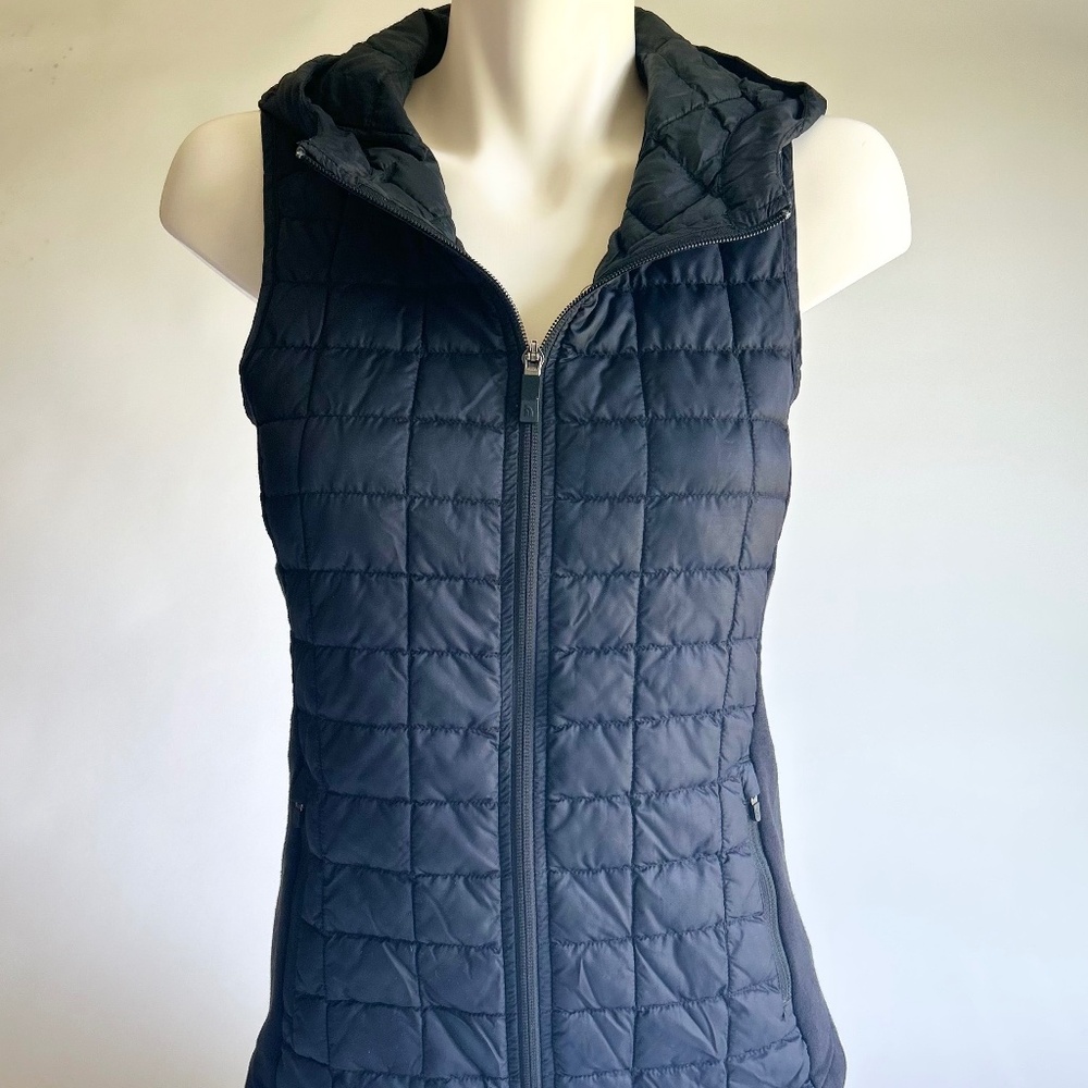 The North Face Black Nylon Polyester Hooded Vest size XS